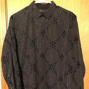 INC International Concepts velvet pinstripe shirt
